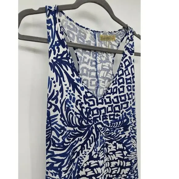 Lilly Pulitzer Kerri Maxi Dress Resort White Blue Pima Cotton‎ Racerback XS - Picture 5 of 9